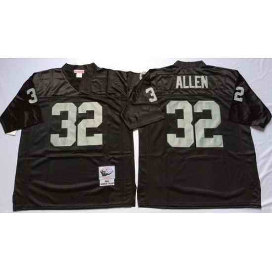 Mitchell And Ness Raiders #32 Marcus Allen balck Throwback Stitched NFL Jersey